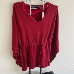 Women's Red Sparkle blouse - Plus Size 5x